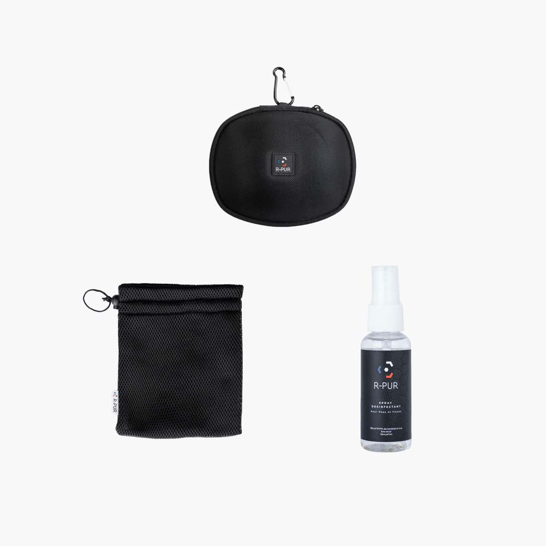 Étui + Sac lavage + Spray